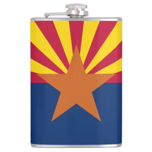 Flag Arizona: Stern, der Kupfer-Staat Flachmann