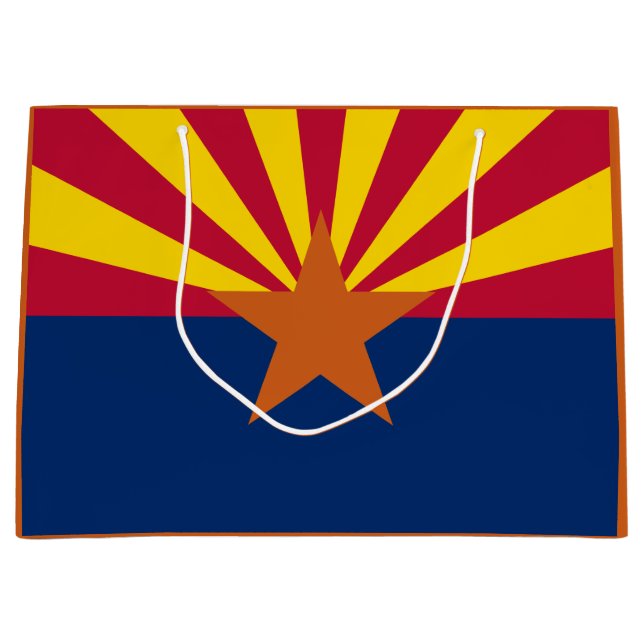 Flag Arizona: Stern, der Kupfer-Staat Große Geschenktüte (Vorderseite)