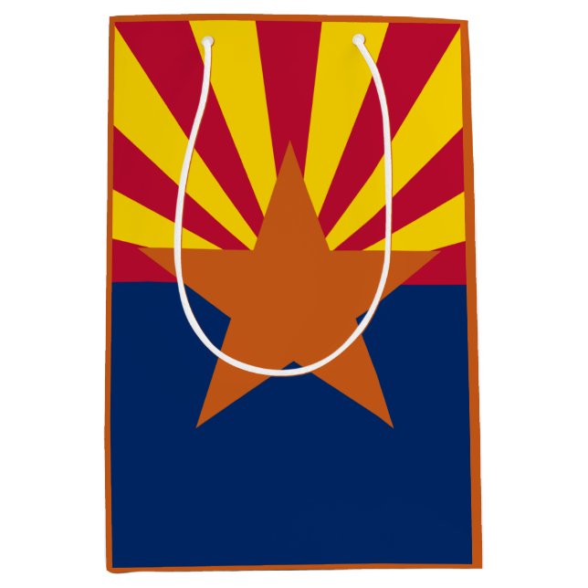 Flag Arizona: Stern, der Kupfer-Staat Mittlere Geschenktüte (Vorderseite)