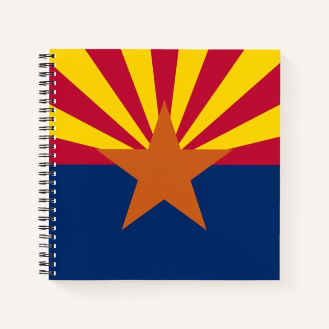 Flag Arizona: Stern, der Kupfer-Staat Notizbuch (Vorderseite)