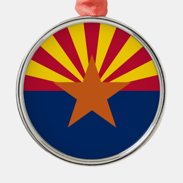 Flag Arizona: Stern, der Kupfer-Staat Ornament Aus Metall (Vorne)