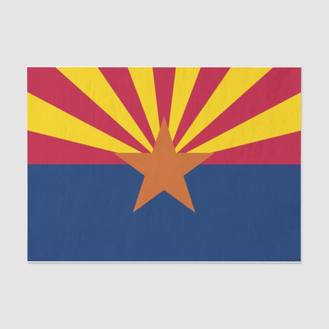 Flag Arizona: Stern, der Kupfer-Staat Seidenpapier (Vorderseite)