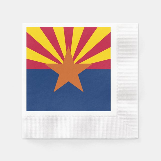 Flag Arizona: Stern, der Kupfer-Staat Serviette (Vorderseite)