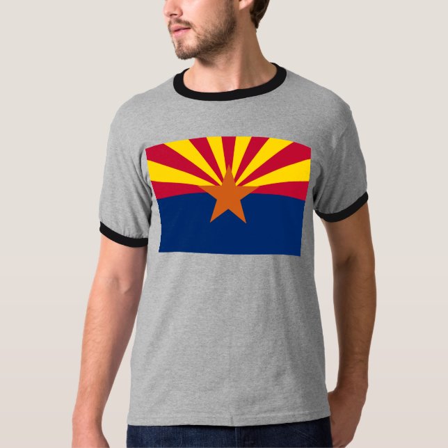 Flag Arizona: Stern, der Kupfer-Staat T-Shirt (Vorderseite)