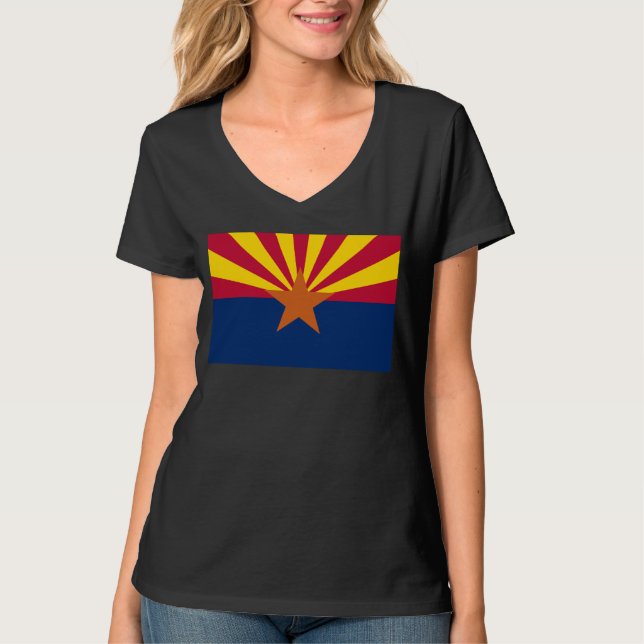 Flag Arizona: Stern, der Kupfer-Staat T-Shirt (Vorderseite)