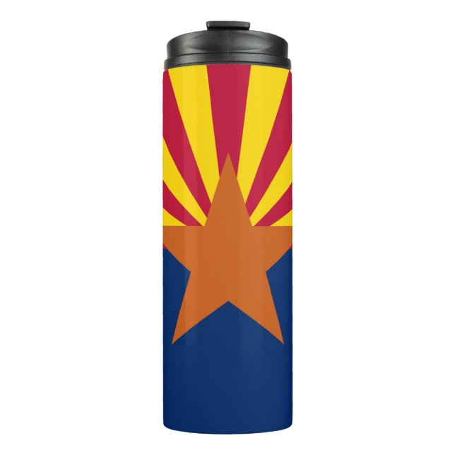 Flag Arizona: Stern, der Kupfer-Staat Thermosbecher (Vorderseite)