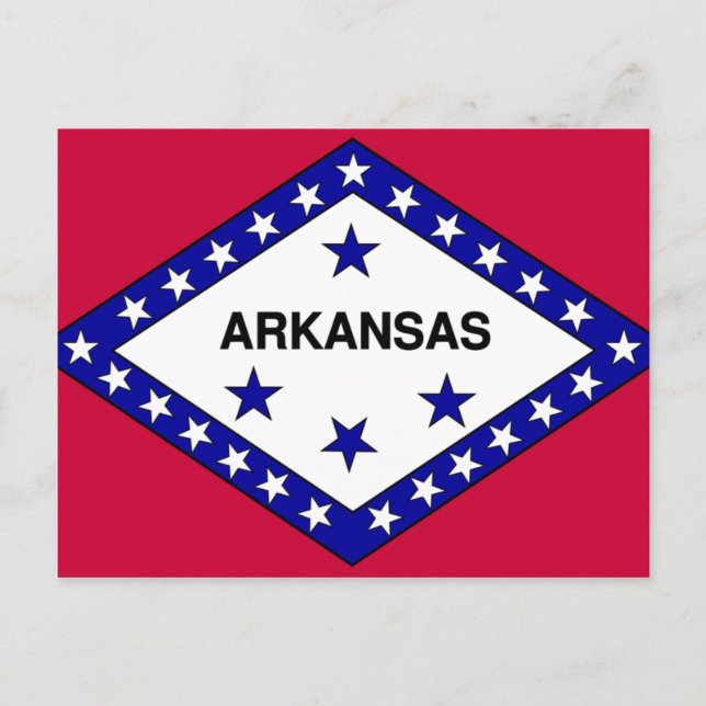 Flag Arkansas Postkarte (Vorderseite)