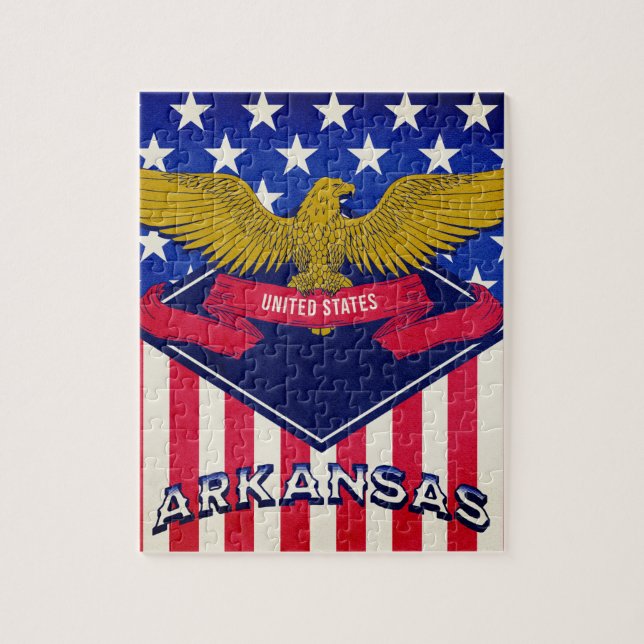 Flag Arkansas USA (Vertikal)