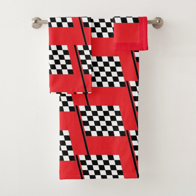 Flag auf rot badhandtuch set (Insitu)