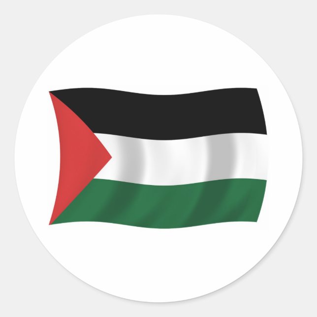 Flag-Aufkleber der Palästinensischen Behörde Runder Aufkleber (Vorderseite)