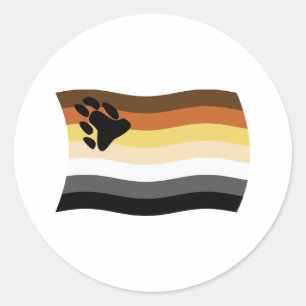 Flag-Aufkleber für Bärenbrüder Runder Aufkleber