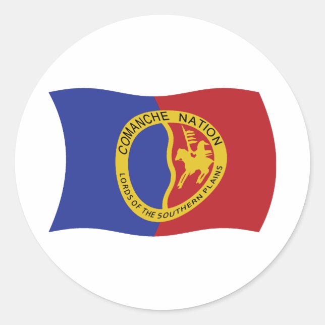 Flag-Aufkleber für Comanche Nation Runder Aufkleber (Vorderseite)