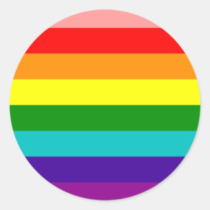 Flag-Aufkleber für den ersten Rainbow-Gay Pride Runder Aufkleber