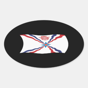 Flag-Aufkleber für die assyrische Nation Ovaler Aufkleber