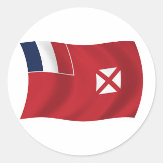 Flag-Aufkleber für Wallis und Futuna Runder Aufkleber