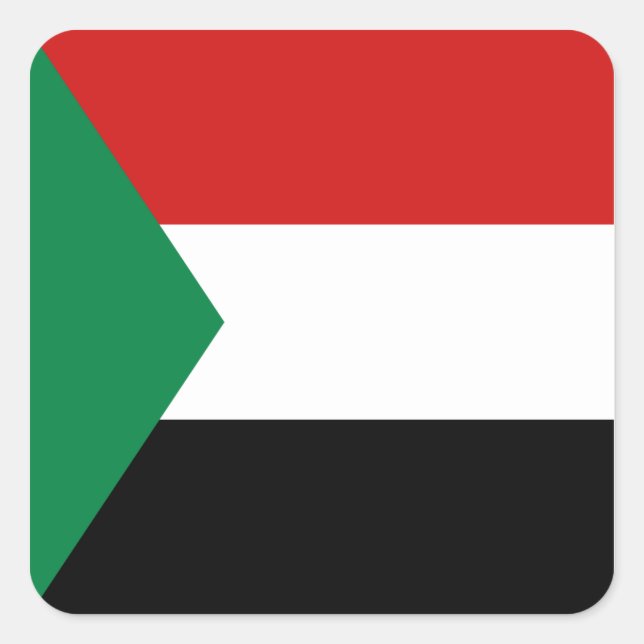 Flag-Aufkleber Quadratischer Aufkleber (Vorderseite)