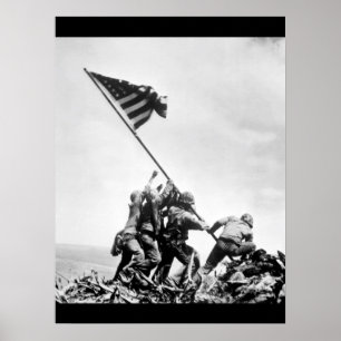 Flag-Aufrufen von Iwo Jima_War Image Poster