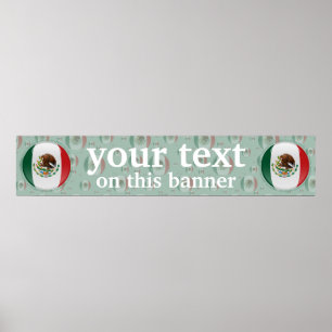 Flag-Banner für Mexiko Poster
