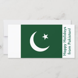 Flag Belize, glückliche Ferien aus Pakistan Feiertagskarte