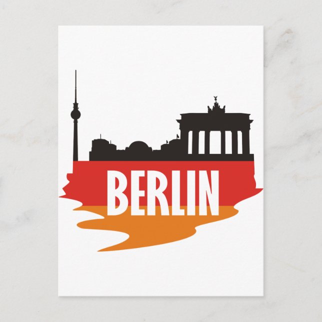 Flag Berlin Postkarte (Vorderseite)