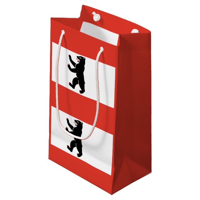 Flag Berlin Small Geschenktasche Kleine Geschenktüte (Vorderseite Schrägansicht)