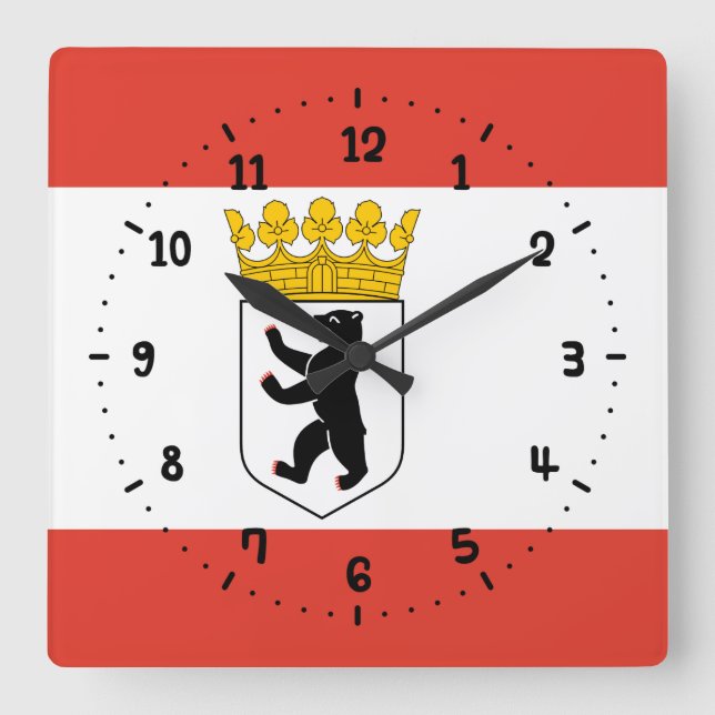 Flag Berliner Mauer Uhr (Vorderseite)