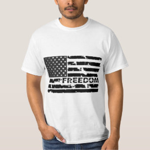 Flag Black Freedom United Staaten T-Shirt