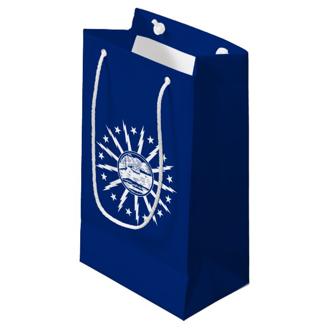Flag Buffalo, New York Small Gift Bag Kleine Geschenktüte (Vorderseite Schrägansicht)