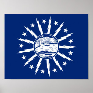 Flag Buffalo, New Yorker Poster
