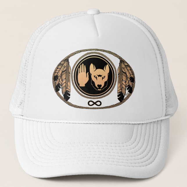 Flag-Cap-Pride-Cap für Metis First Nations Truckerkappe (Vorderseite)