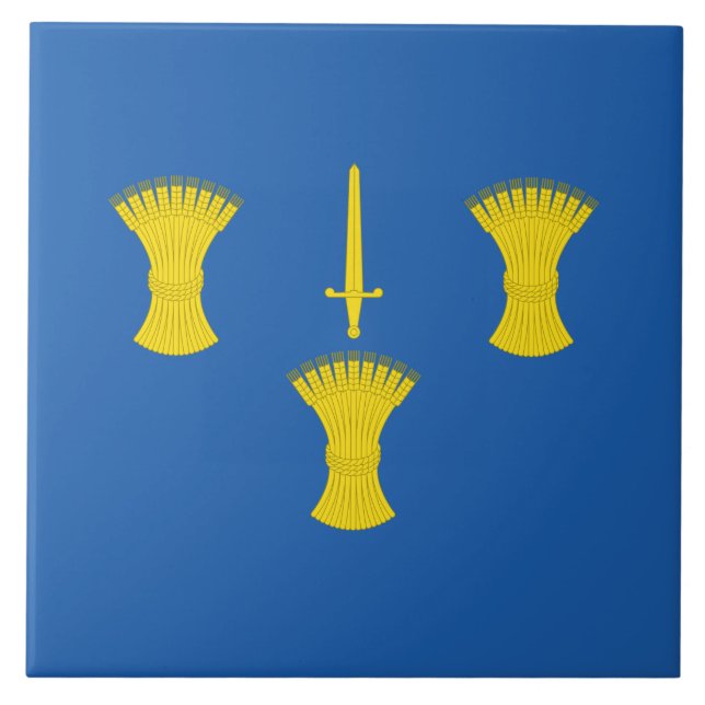 Flag Cheshire (UK Landkreis) Keramik Tile Fliese (Vorderseite)
