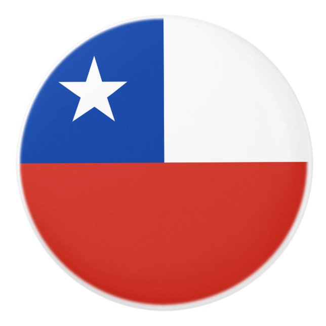 Flag Chile Keramik Knob Keramikknauf (Vorderseite)