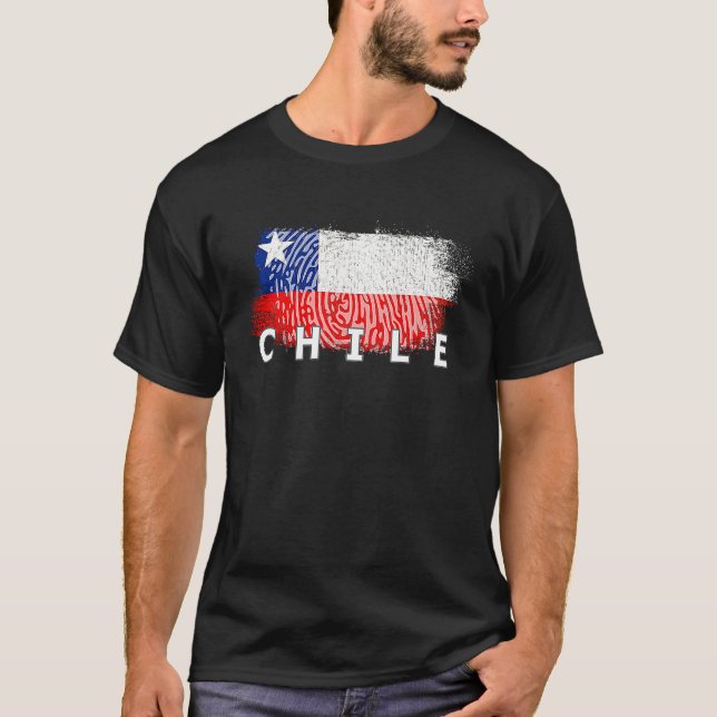 Flag Chile Nationality State Origin T-Shirt (Vorderseite)