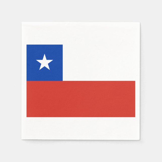 Flag Chile Papier Napkins Serviette (Vorderseite)