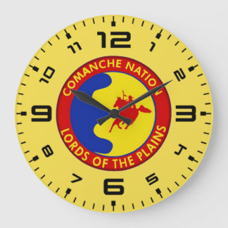 Flag Comanche Nation Große Wanduhr