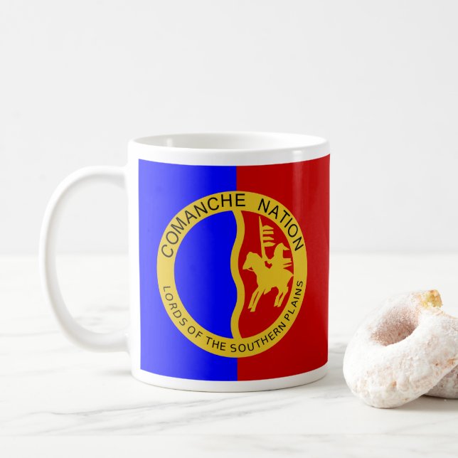 Flag Comanche Nation Kaffeetasse (Mit Donut)