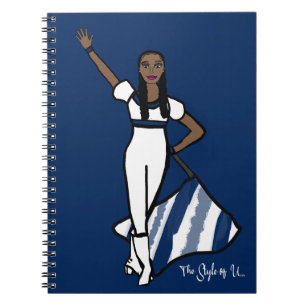 Flag Dancer White Navy Accent Notebook F Notizblock