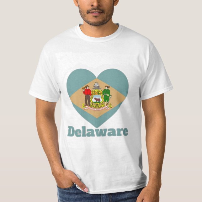 Flag Delaware Heart T-Shirt (Vorderseite)
