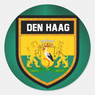 Flag Den Haag Runder Aufkleber