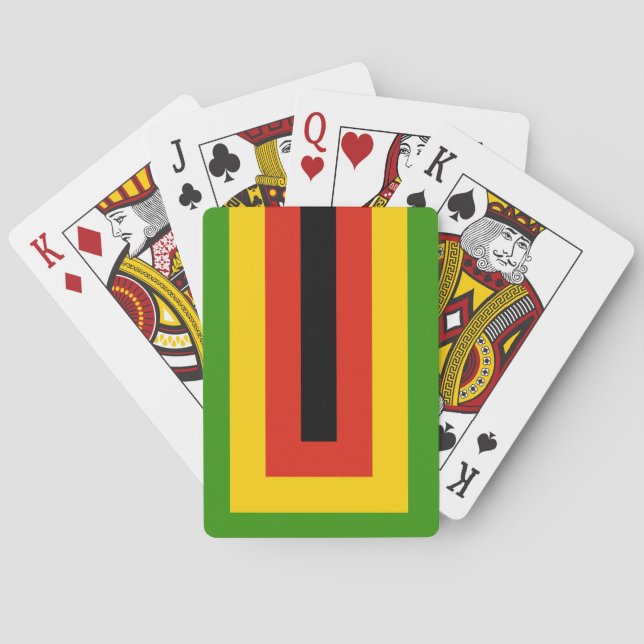 Flag der Afrikanischen Nationalen Gewerkschaft Sim Spielkarten (Rückseite)