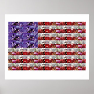 Flag der amerikanischen Soldaten Poster