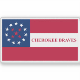 Flag der Cherokee Braves, USA Aufkleber