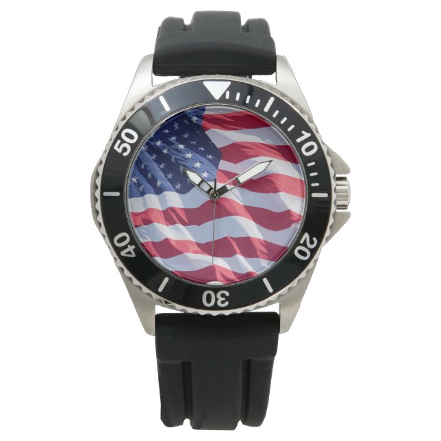 Flag der coolen Männer unter Patriotischen Staaten Armbanduhr (Vorderseite)