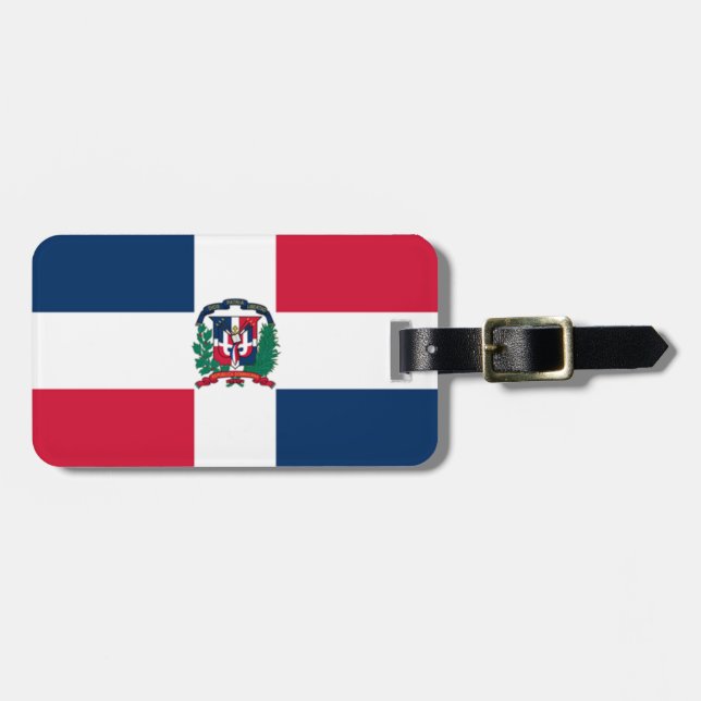 Flag der Dominikanischen Republik Easy ID Personal Gepäckanhänger (Vorderseite horizontal)