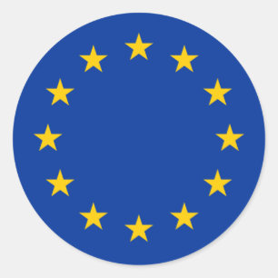 FLAG DER EUROPE-STICKER RUNDER AUFKLEBER