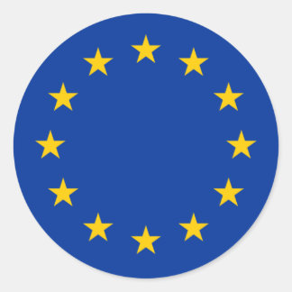 FLAG DER EUROPE-STICKER RUNDER AUFKLEBER