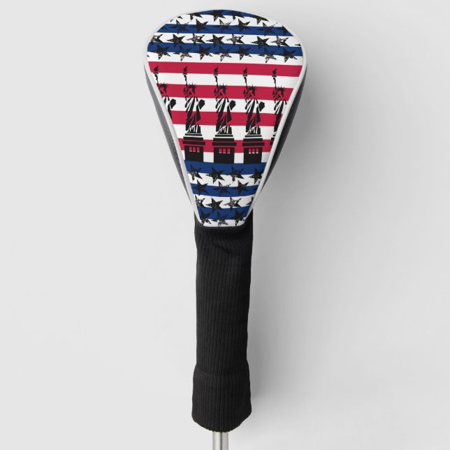 Flag der Freiheit der amerikanischen Lady Liberty Golf Headcover (Vorderseite)