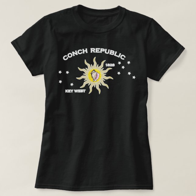 FLAG DER KEY WEST FLORIDA CONCH REPUBLIK T-Shirt (Design vorne)