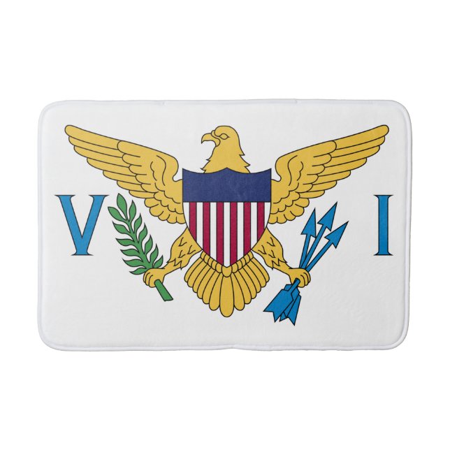 Flag der Patriotischen Amerikanischen Jungfrau Badematte (Vorderseite)