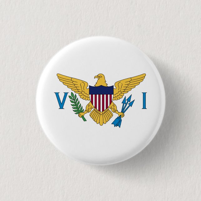 Flag der Patriotischen Amerikanischen Jungfrau Button (Vorderseite)